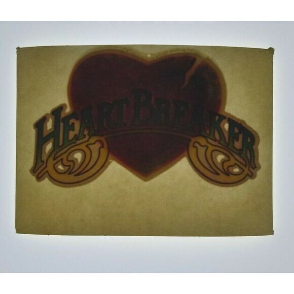 Heartbreaker Heart Screamin Gleamin Glitter Iron-On Transfer Decal Donruss 1970s - Picture 2 of 5